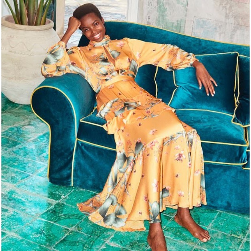 JOHANNA ORTIZ x H&M Long Dress w/scarf collar
